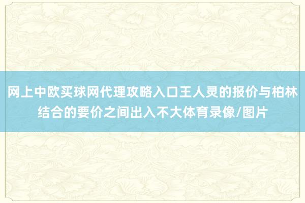 网上中欧买球网代理攻略入口王人灵的报价与柏林结合的要价之间出入不大体育录像/图片